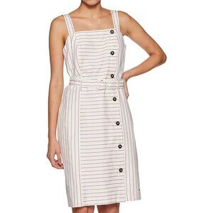 Tommy Hilfiger Preppy Marine Striped Red White Cotton Knee length Dress Size 10